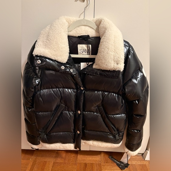 SAM. Gigi Shearling Trim down jacket size small new with tags - Picture 8 of 16